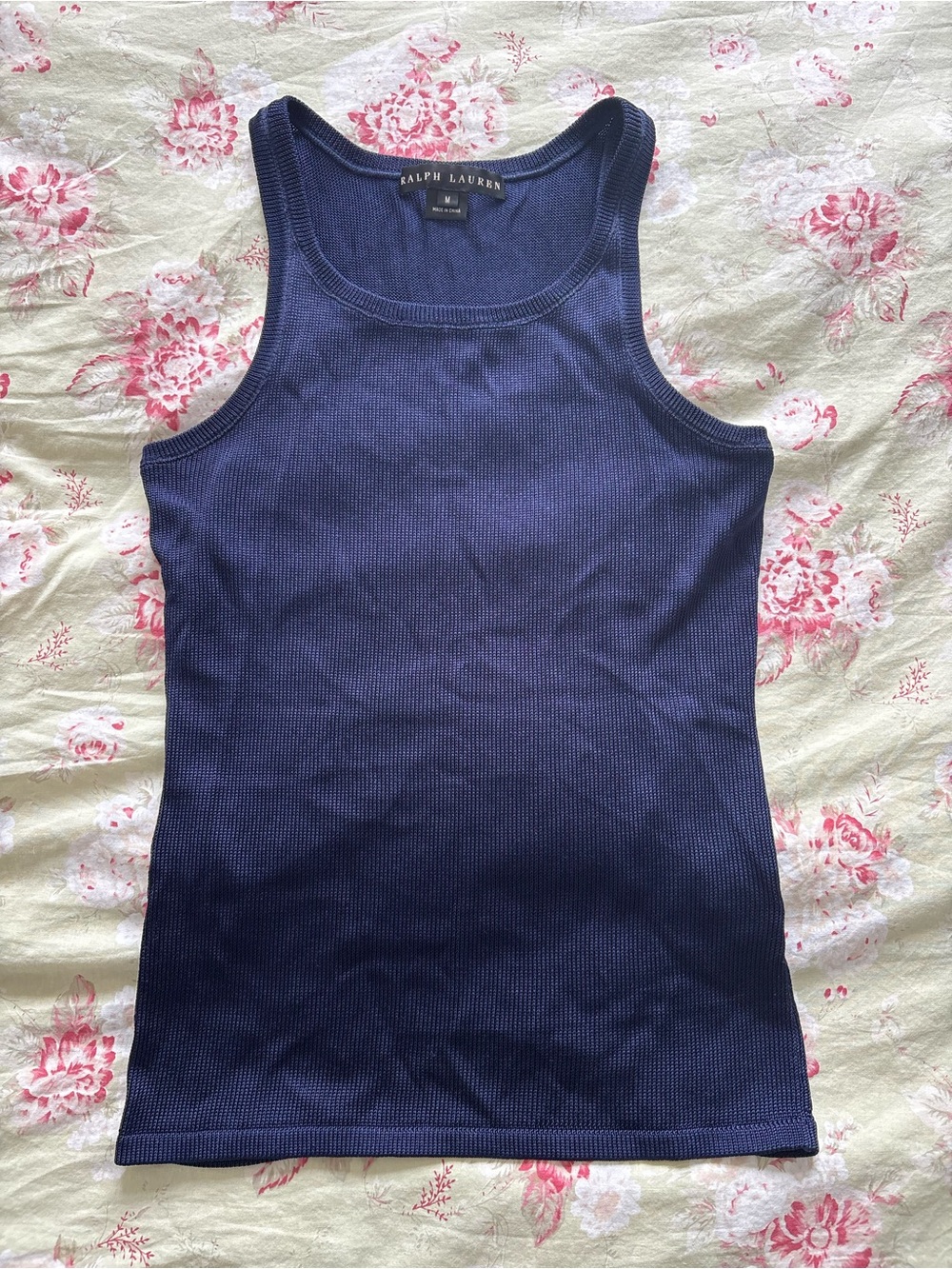 Ralph Lauren Black Label Deep Navy Ribbed Tank
